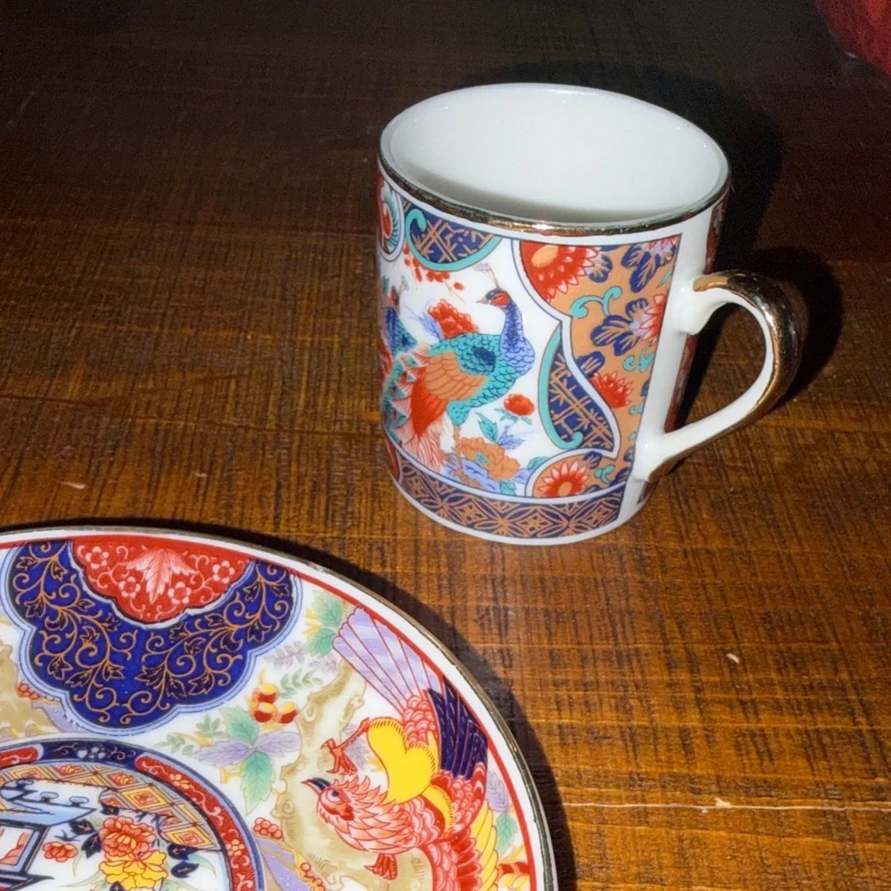 Imari Ware Japanese Porcelain Saucer And Tea Cup - Picture 5 of 7